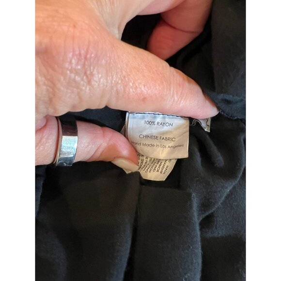 ENZA COSTA Black Sleeveless Challis Utility Drawstring Waist Jumpsuit - Size M - Picture 8 of 15